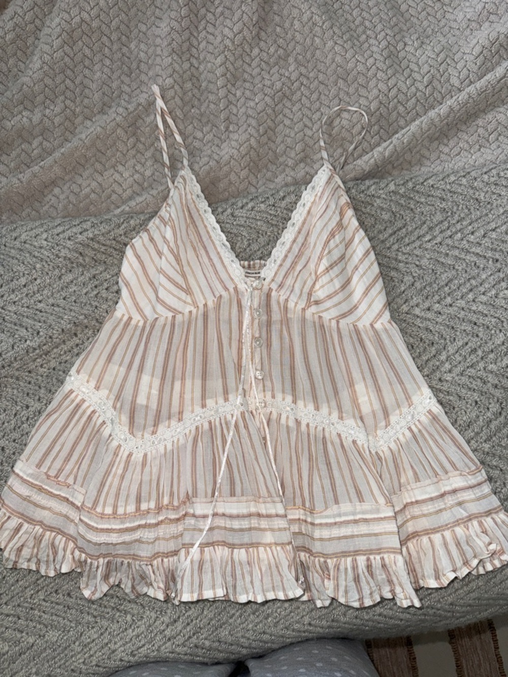 Kimchi Blue Urban Outfitters Striped Lace Top